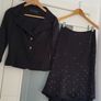 Helen McAlinden black 100% silk two-piece skirt and jacket suit Size 10UK - Rrp 675 (New) Image 2