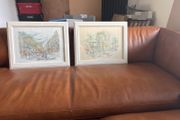 2 x Framed pictures of Paris