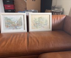 2 x Framed pictures of Paris