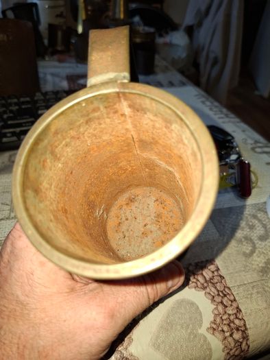 Rare 13 Piece Lot of Antique Chavagnat Tin Measuring Demi-Litre from Paris, France, dating  approximately 1800s.