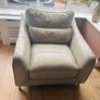 Ez Living Silver grey leather 3 seater/armchair Image 6