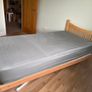 Two Matching Wooden Single Beds: Pine and White Image 6