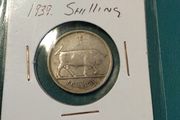 Silver   Communion  Medal  &amp;eire Shilling