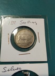 Silver   Communion  Medal  &eire Shilling