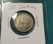 Silver   Communion  Medal  &eire Shilling