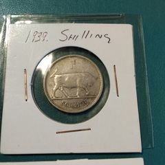 Silver   Communion  Medal  &eire Shilling