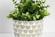 Grey Hearts Cement Plant Pot