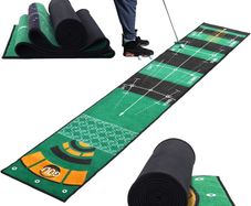 Golf Mat, Putting Mat, Golf Putting Mat with Non Slip 300cm X 50cm Putting Mat Indoor Outdoor Golf for Home, Garden, Office, Green
