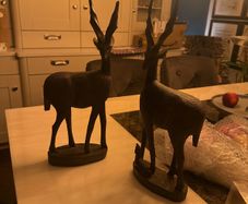 Set of Handcrafted Deer Figurines