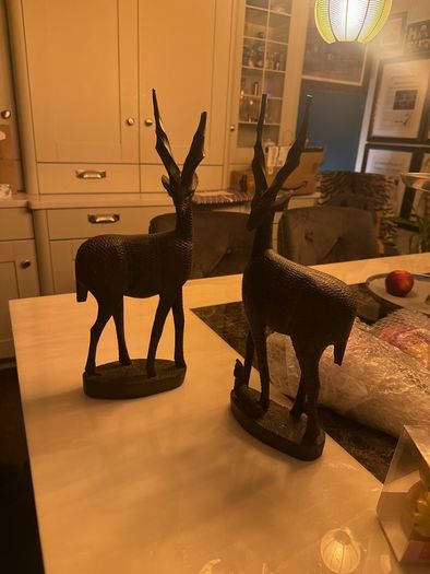 Set of Handcrafted Deer Figurines