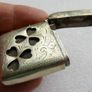Vintage Silver Plated Vesta Case Matchsafe Irish Connemara Shamrock Lucky Image 3
