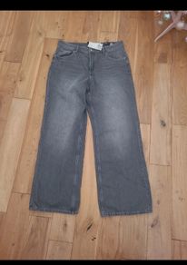 Wide high waisted grey