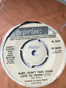 Kenny Rogers/First Edition Vinyl single - Ruby, Don't Take Your Love To Town