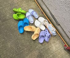 Few kids Crocs, UGG's Bow & Adidas Samba