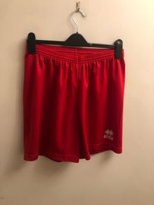 Errea red football shorts (medium)