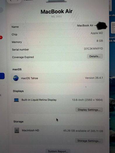 MacBook Air M2, 2022