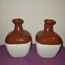 Vintage pair of brown & white jugs Image 4