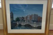 Framed painting of O'Connell Bridge