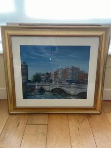 Framed painting of O'Connell Bridge