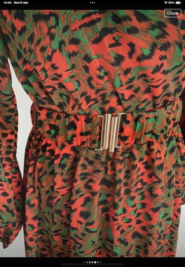 dress Bnwt wrap effect midi dress JS Millennium dress khaki & orange animal print