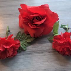 Fake Rose Pin Brooches