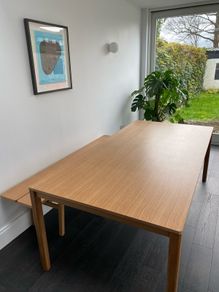 Oak dining table & bench - 8 seater