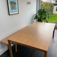 Oak dining table & bench - 8 seater