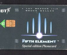 1999 Great Britain UK5 5th Element 2 - Blue (Siemens - S35 (Module 35)) Phone Card
