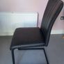 Set of 4 dark grey faux leather dining chairs Image 2