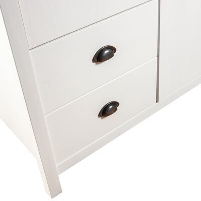 _2-Door Wardrobe Hill Range White 99x45x137 cm Solid Pine Wood