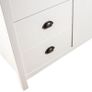 _2-Door Wardrobe Hill Range White 99x45x137 cm Solid Pine Wood Image 2