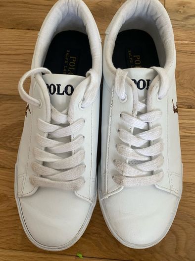 Ralph Lauren Polo White Leather Runners
