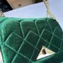 Olga Berg green velvet bag Image 3