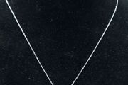 Vintage 9ct White Gold Pear CZ Pendant Necklace Fully Hallmarked Dublin 40cm