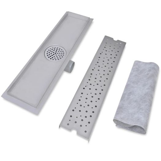Linear Shower Drain 2 pcs Bubble 530x140 mm Stainless Steel