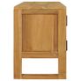 TV Cabinet 120x32x45 cm Solid Teak Wood Image 4