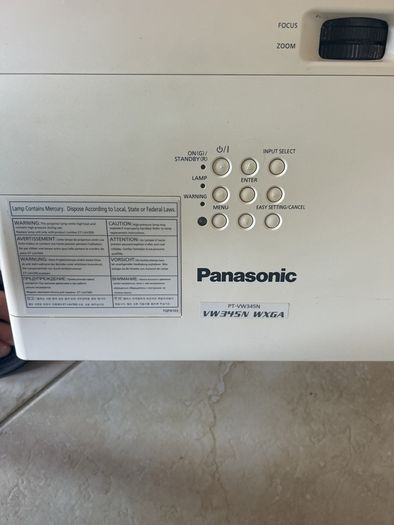 Panasonic Projector with Sapphire pull up or down Screen