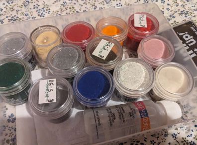 Bundle of stamps and embossing powder