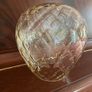 Glass Ceiling Light Shade In Prestine Vintage Condition. Stunning Gold / Amber Hue Colouring. Beautiful Image 6