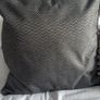 Dark grey eyelet curtains Image 3