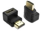 New 90 Degree Angle HDMI Male to Female Adapter Cable Connector Ultra HD #926