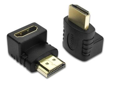 New 90 Degree Angle HDMI Male to Female Adapter Cable Connector Ultra HD #926