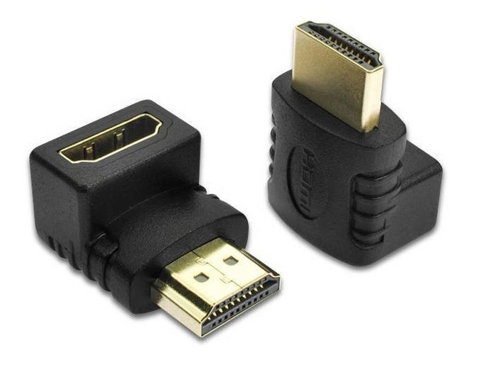 New 90 Degree Angle HDMI Male to Female Adapter Cable Connector Ultra HD #926