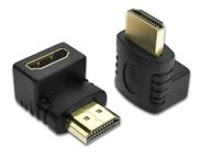 main image for ad New 90 Degree Angle HDMI Male to Female Adapter Cable Connector Ultra HD #926