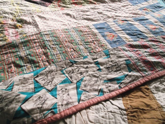 vintage scrap quilt, antique quilt, Rag quilt