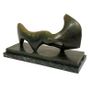 "Reclining Figure: Circle"- Bronze Sculpture-After Henry Moore Image 2