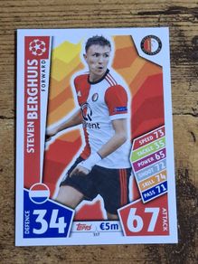 Topps Match Attax, Champions League 2017-18, Card 357, Steven Berghuis - free standard postage