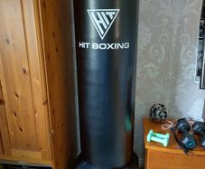 'Hit boxing' free standing punch bag and gloves