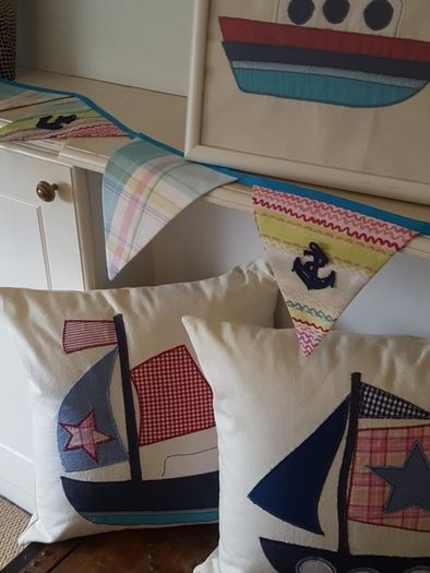 Nautical Fabric Cushions and Buntings