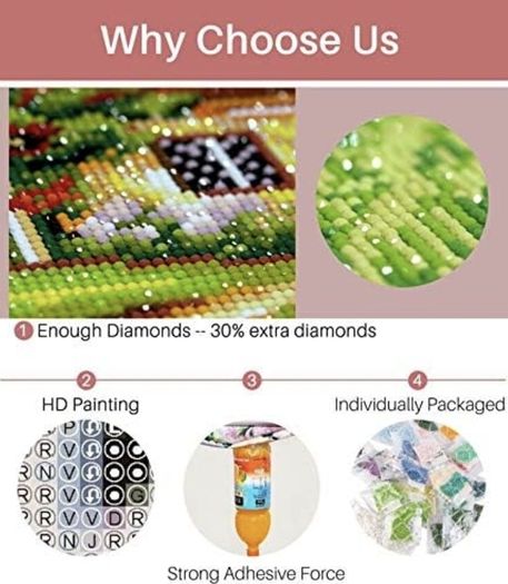 5D Diamond Painting, Complete Diamond Embroidery Kits for Adults, Christmas present